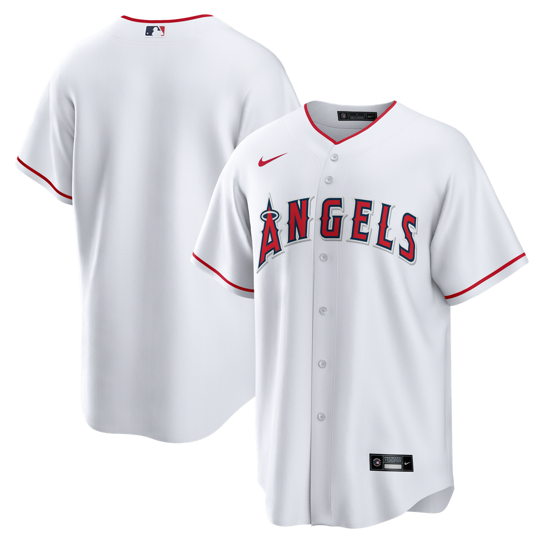 Los Angeles Angels Nike White Home Big & Tall Replica Jersey product image 1, provided for visual reference and product