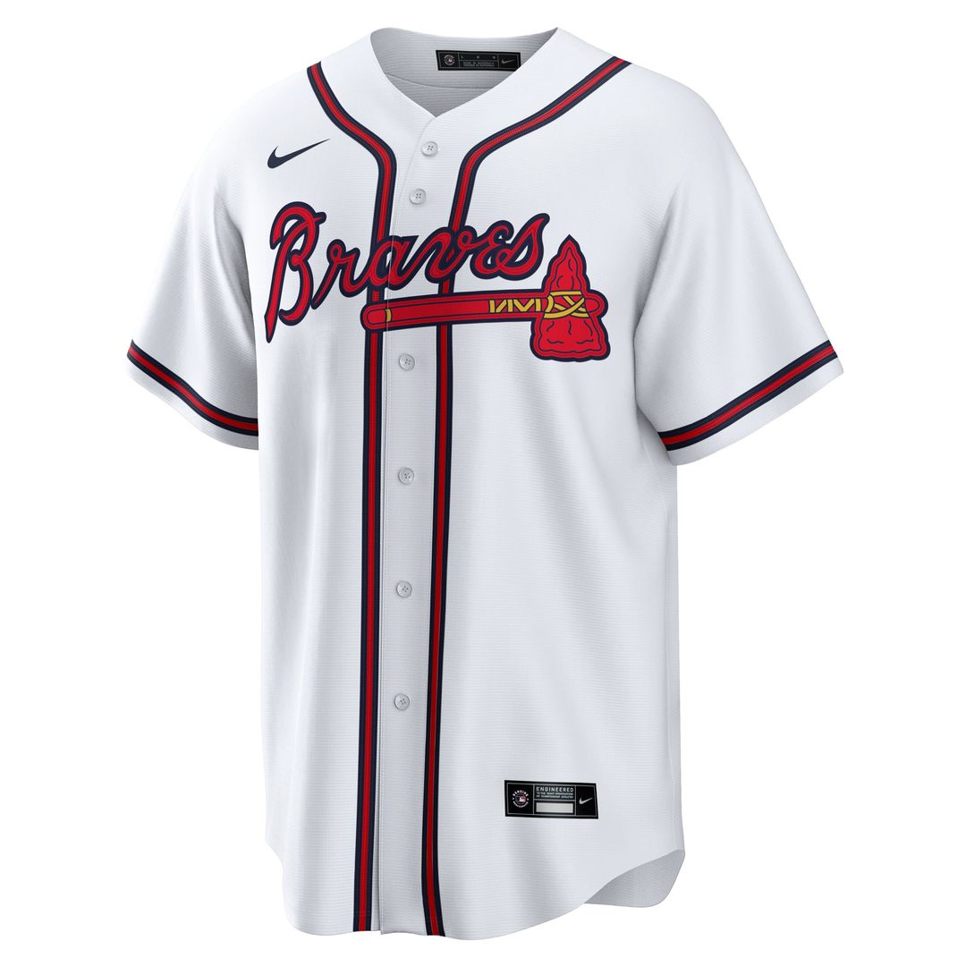Atlanta Braves Spencer Schwellenbach Nike White Home Replica Jersey product image 2, provided for visual reference and