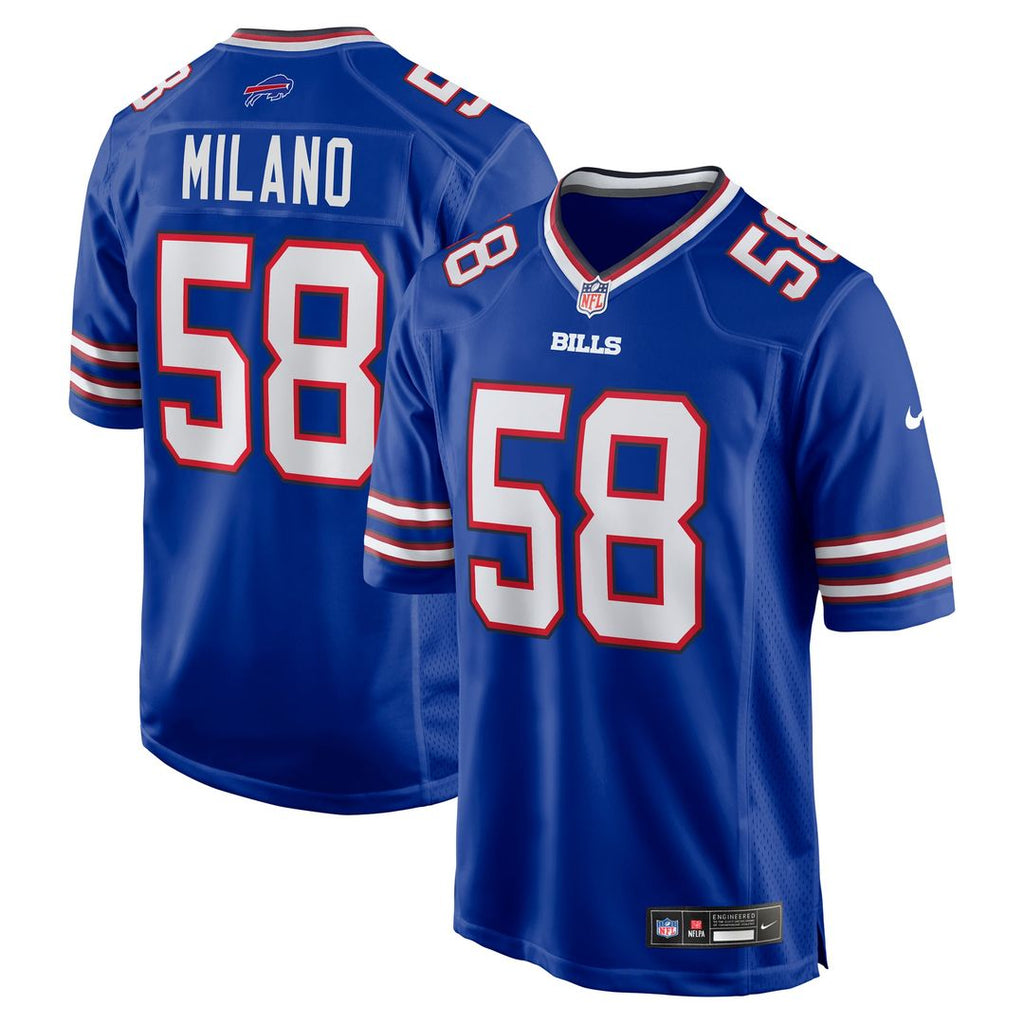 Buffalo Bills Matt Milano Nike Royal Game Player Jersey product image 9, provided for visual reference and product detail