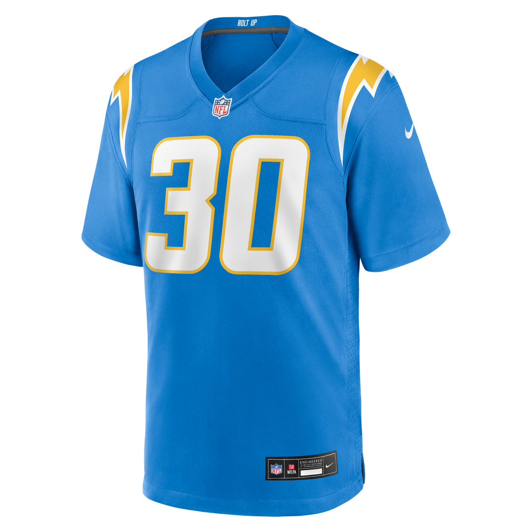 Los Angeles Chargers Alec Ingold Nike Powder Blue Team Game Jersey product image 4, provided for visual reference and