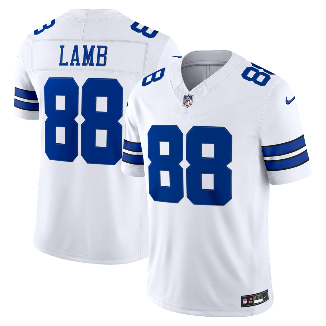 Dallas Cowboys CeeDee Lamb Nike White Vapor F.U.S.E. Stitched Limited Jersey product image 1, provided for visual reference