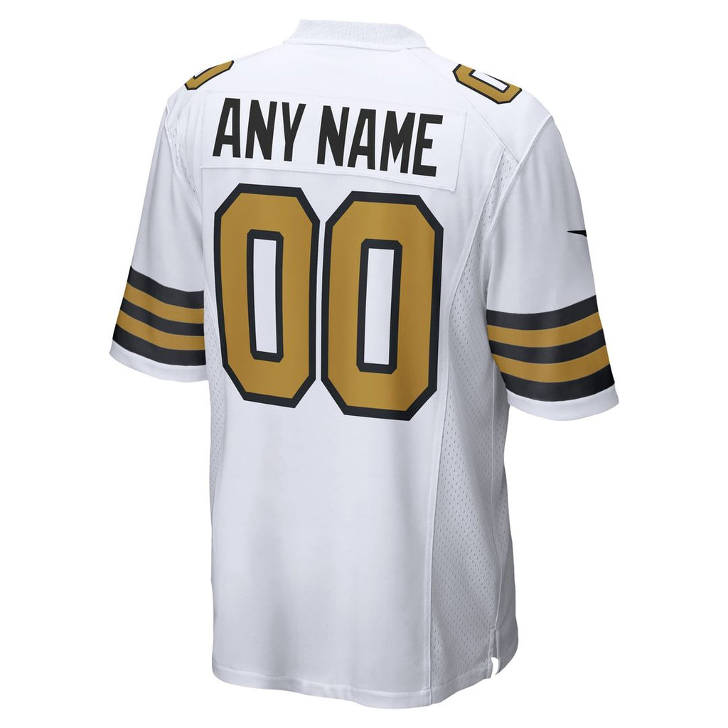 New Orleans Saints Nike White Alternate Custom Game Jersey product image 3, provided for visual reference and product detail