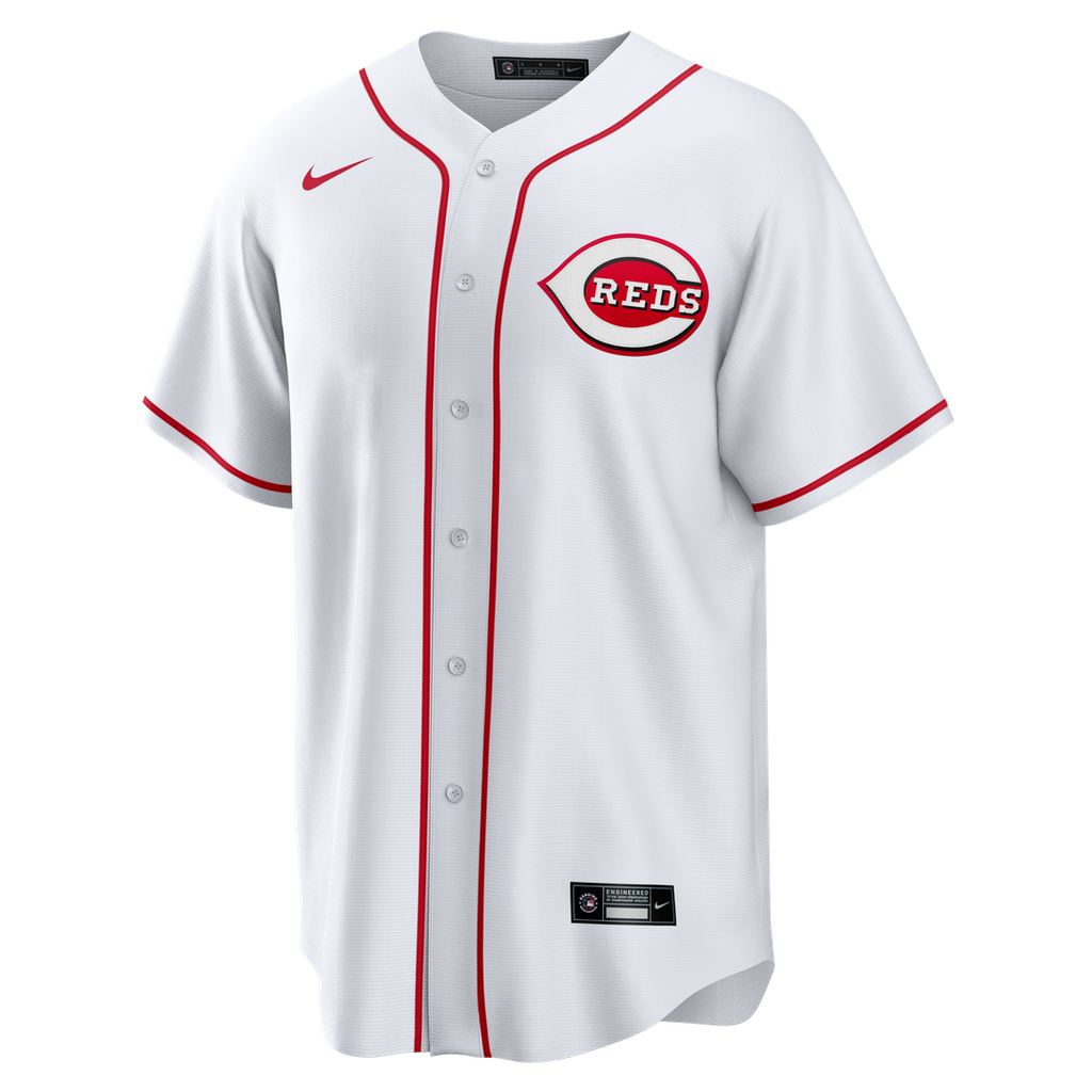 Cincinnati Reds Nike White Home Big & Tall Replica Jersey product image 2, provided for visual reference and product detail