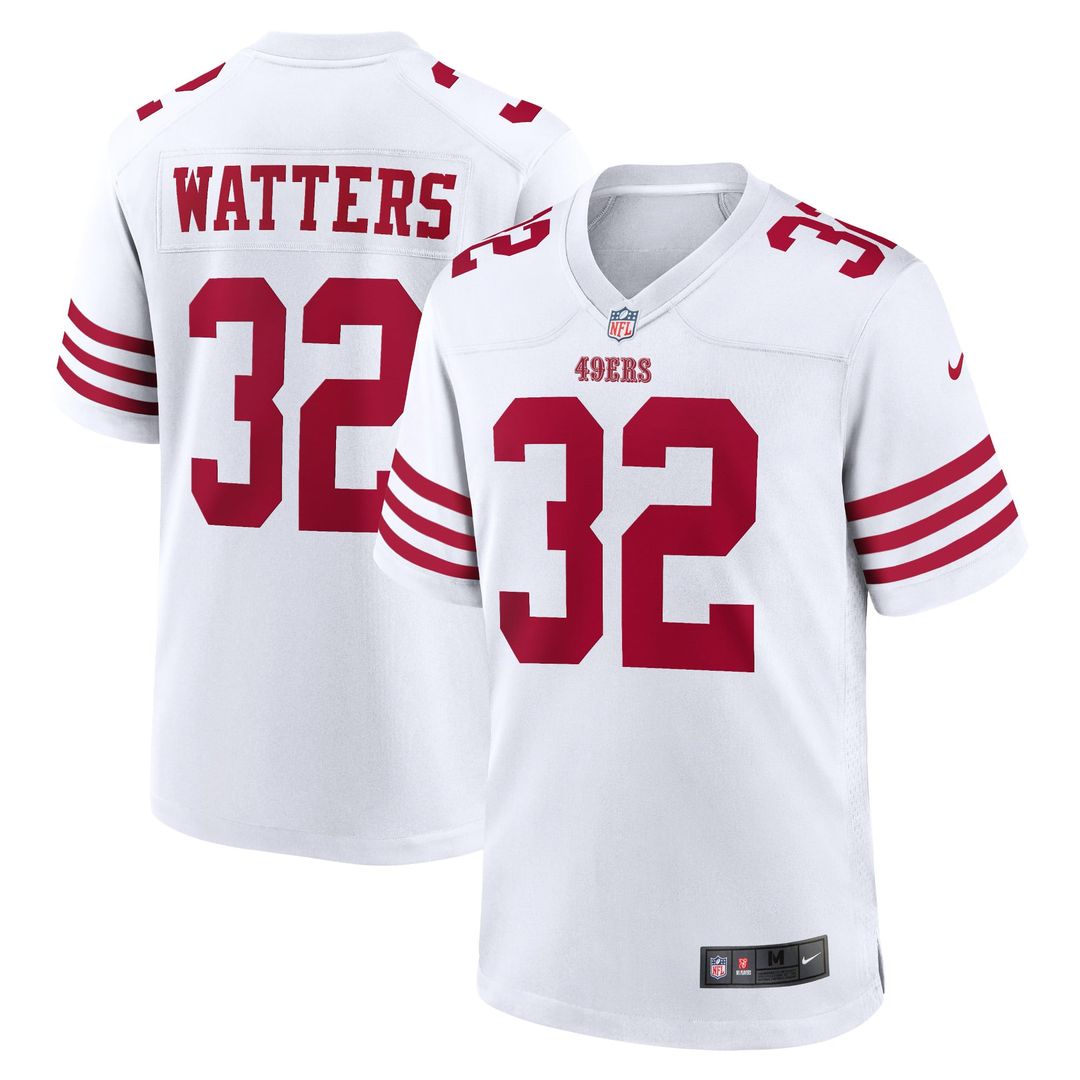 San Francisco 49ers Ricky Watters Nike White Retired Player Game Jersey product image 1, provided for visual reference and