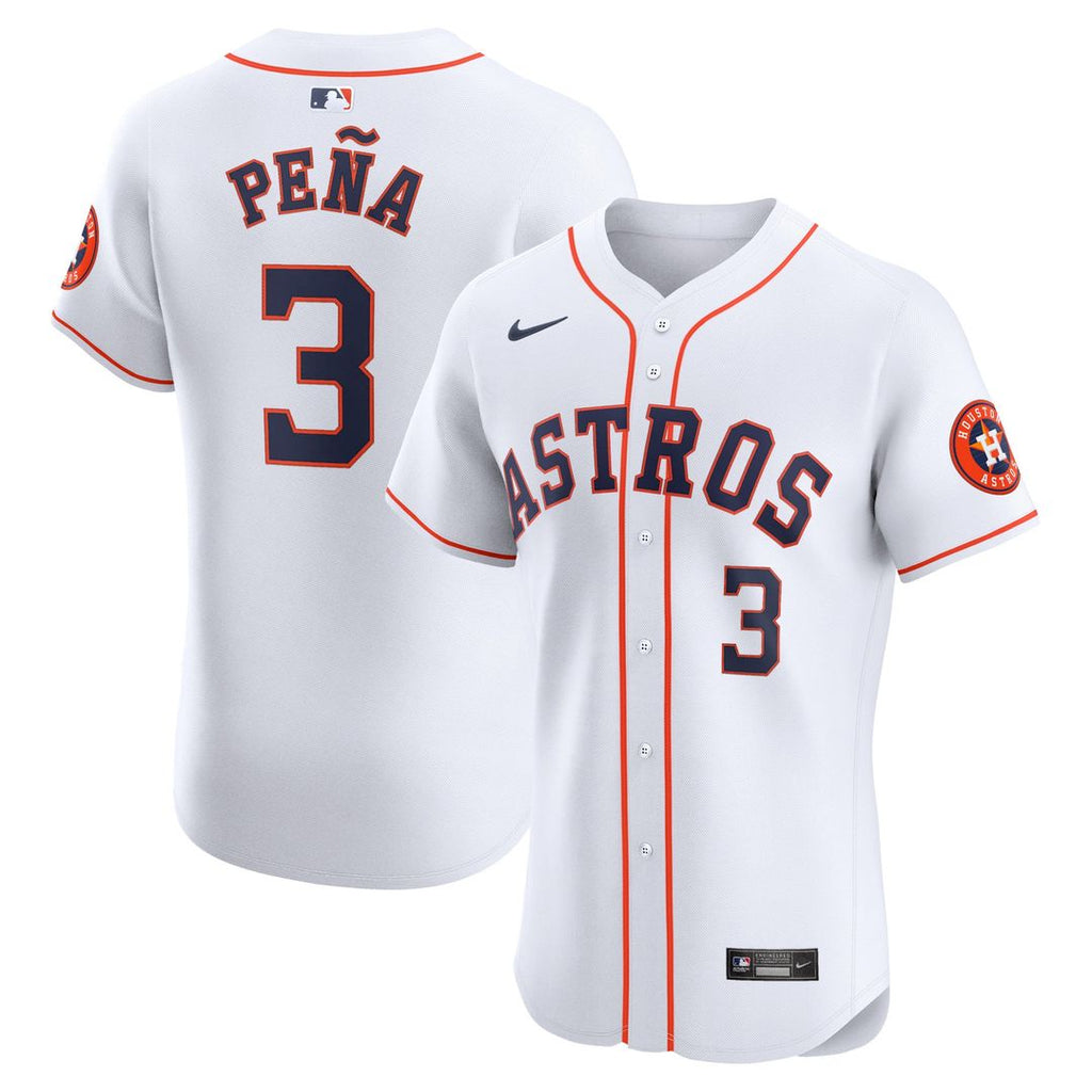 Houston Astros Jeremy Peña Nike White Home Elite Player Jersey product image 1, provided for visual reference and product