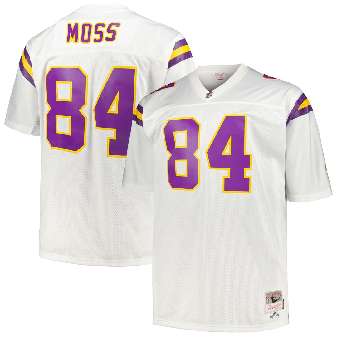 Minnesota Vikings Randy Moss Mitchell & Ness Purple Big & Tall 1998 Retired Player Replica Jersey product image 7, provided