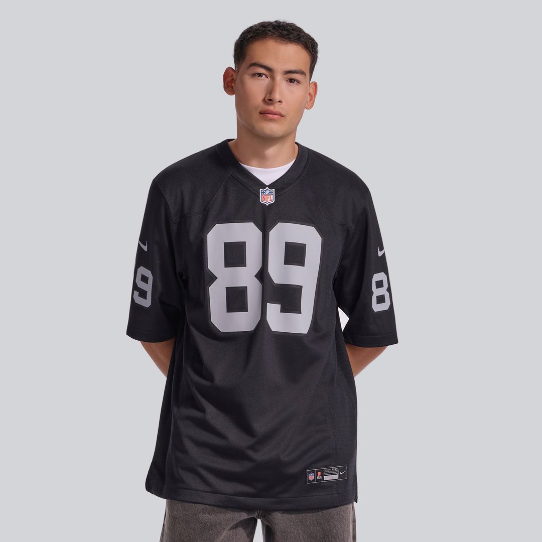 Las Vegas Raiders Brock Bowers Nike Black Player Game Jersey product image 2, provided for visual reference and product