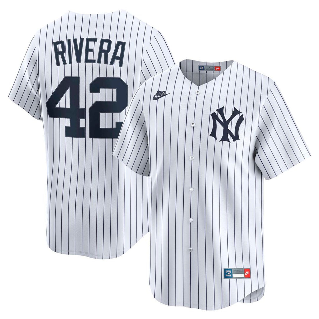 New York Yankees Mariano Rivera Nike White Throwback Cooperstown Collection Limited Jersey product image 1, provided for