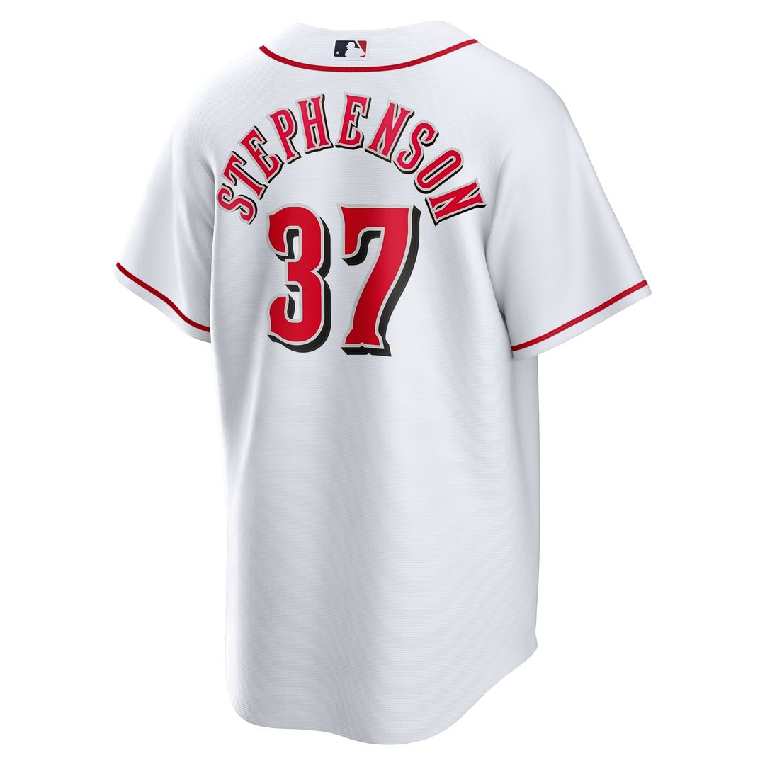 Cincinnati Reds Tyler Stephenson Nike White Home Replica Jersey product image 3, provided for visual reference and product