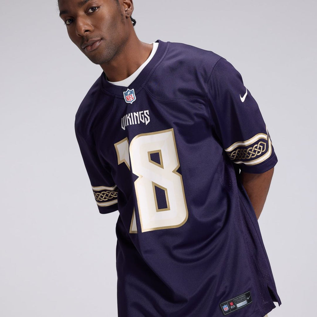 Minnesota Vikings Justin Jefferson Nike Purple 2026 Rivalries Collection Game Jersey product image 9, provided for visual