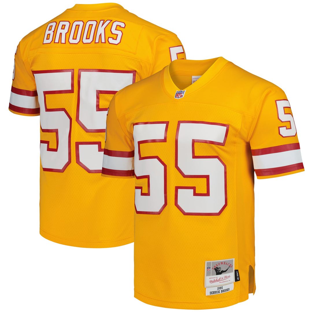 Tampa Bay Buccaneers Derrick Brooks Mitchell & Ness Orange Legacy Replica Jersey product image 1, provided for visual