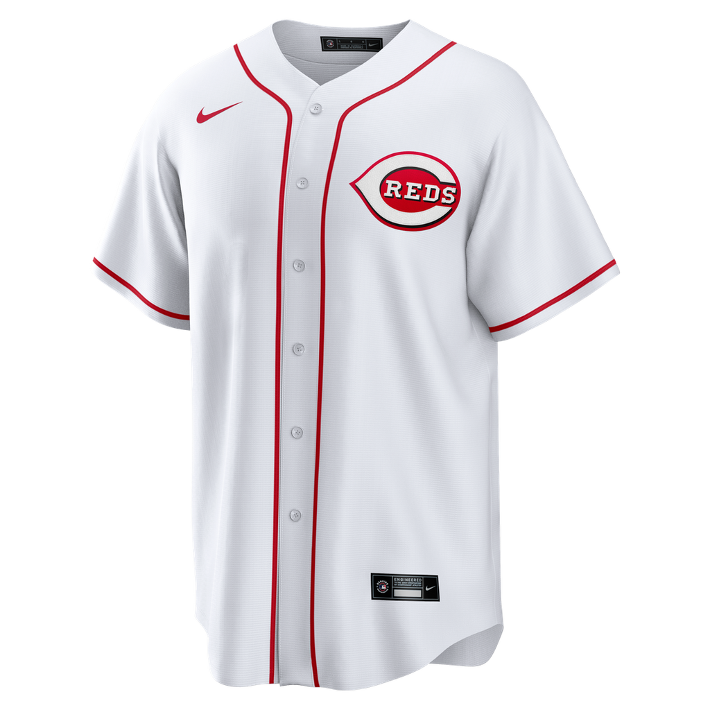 Cincinnati Reds Eugenio Suárez Nike White Home Replica Jersey product image 2, provided for visual reference and product