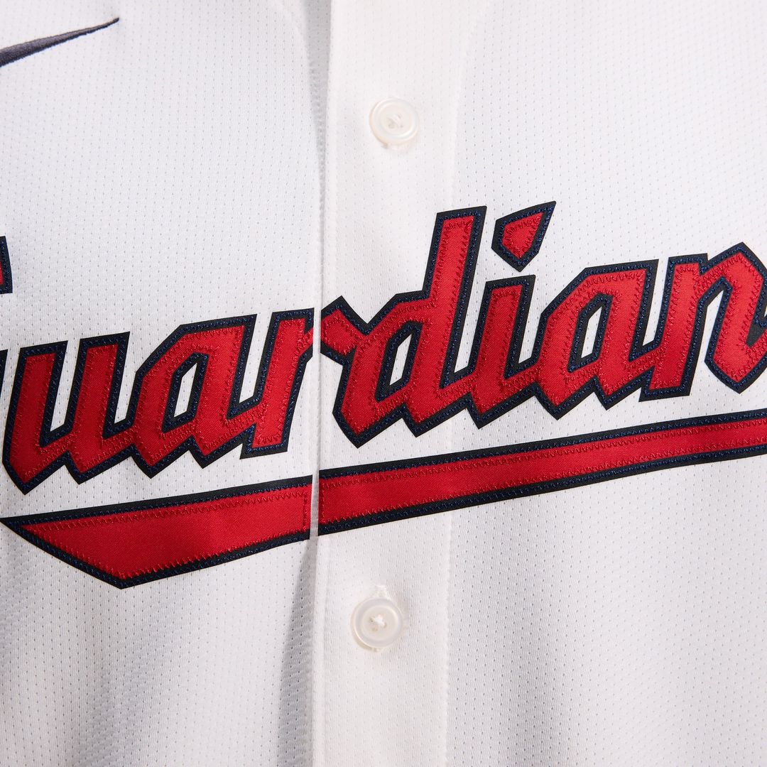 Cleveland Guardians Jose Ramirez Nike White Home Limited Player Jersey product image 9, provided for visual reference and