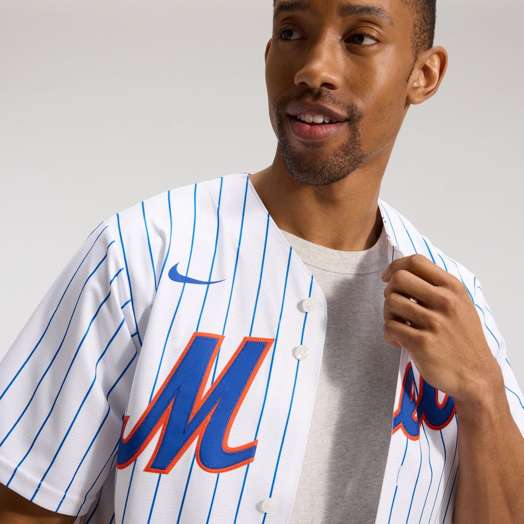 New York Mets Nike White Home Replica Player Jersey product image 10, provided for visual reference and product detail review
