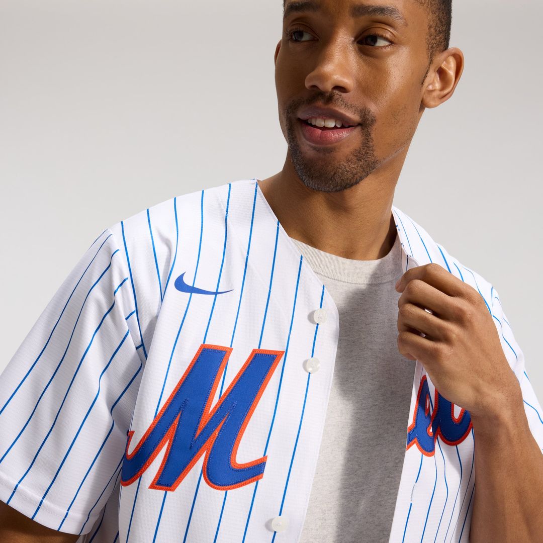 New York Mets Nike White Home Replica Player Jersey product image 10, provided for visual reference and product detail review