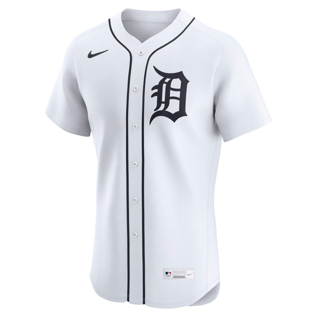 Detroit Tigers Nike White Home Elite Jersey product image 5, provided for visual reference and product detail review