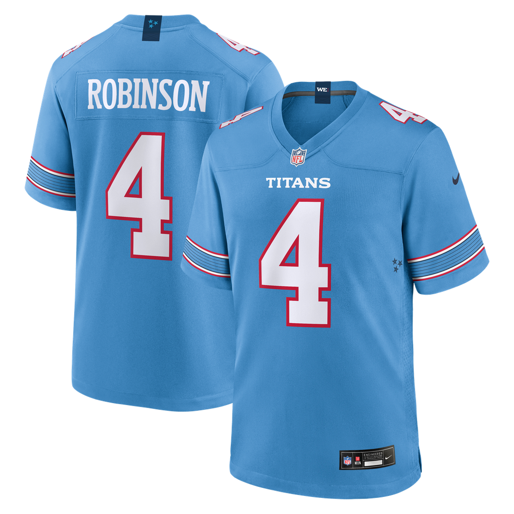 Tennessee Titans Wan'Dale Robinson Nike Light Blue Team Game Jersey product image 7, provided for visual reference and