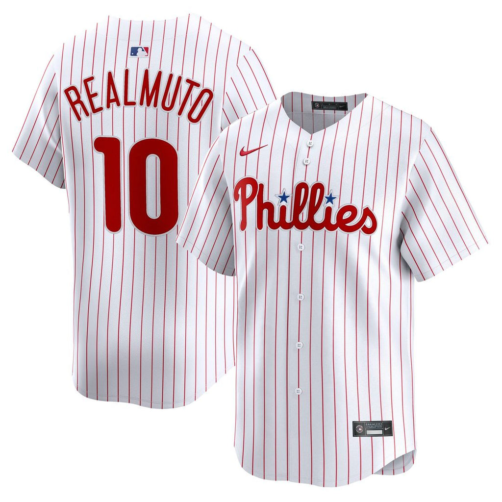 Philadelphia Phillies J.T. Realmuto Nike White Home Limited Player Jersey product image 1, provided for visual reference and