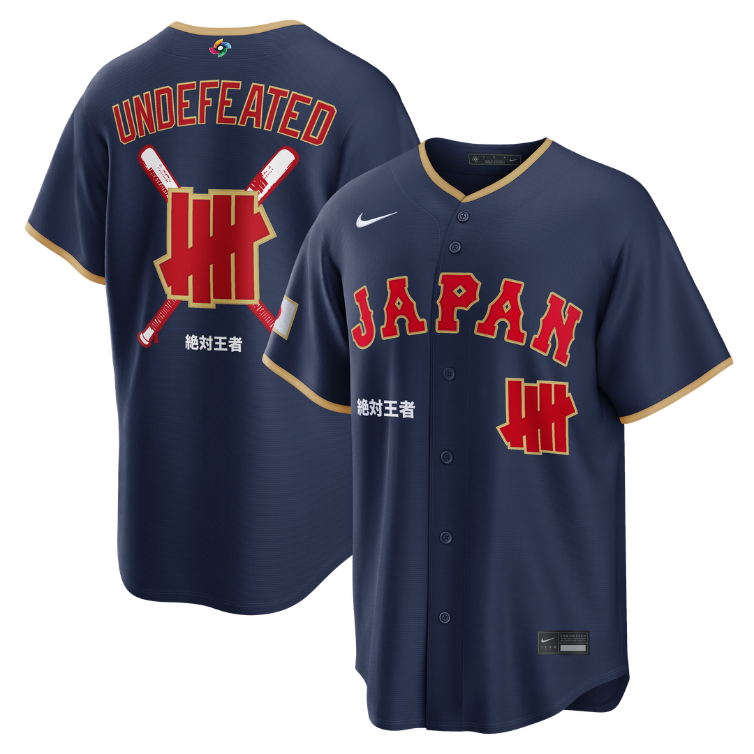 Japan Baseball Nike x Undefeated Navy 2026 World Baseball Classic Stadium Jersey product image 1, provided for visual