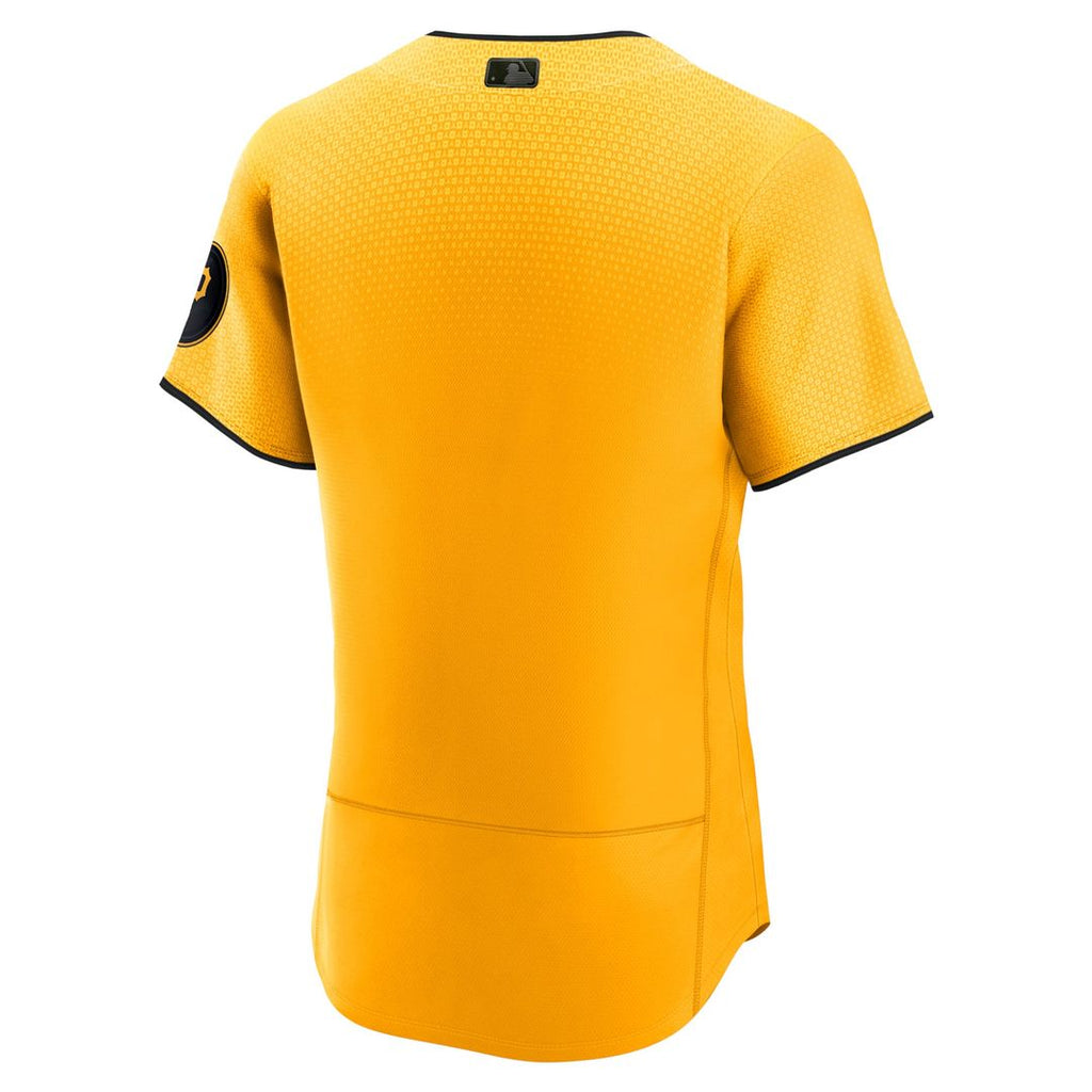 Pittsburgh Pirates Nike Gold City Connect Authentic Jersey product image 3, provided for visual reference and product detail