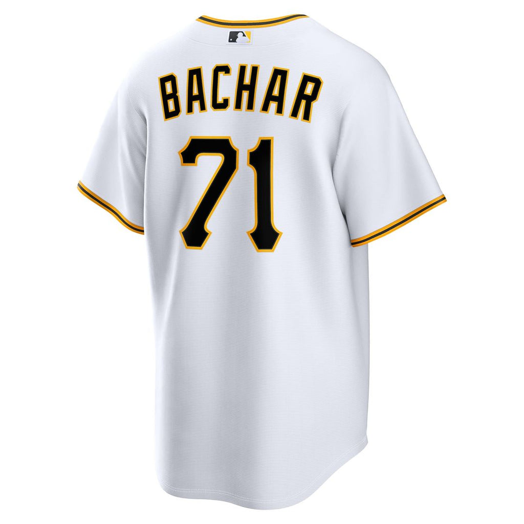 Pittsburgh Pirates Lake Bachar Nike White Home Replica Jersey product image 5, provided for visual reference and product
