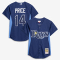 Tampa Bay Rays David Price Mitchell & Ness Blue Authentic Batting Practice Jersey product image 1, provided for visual