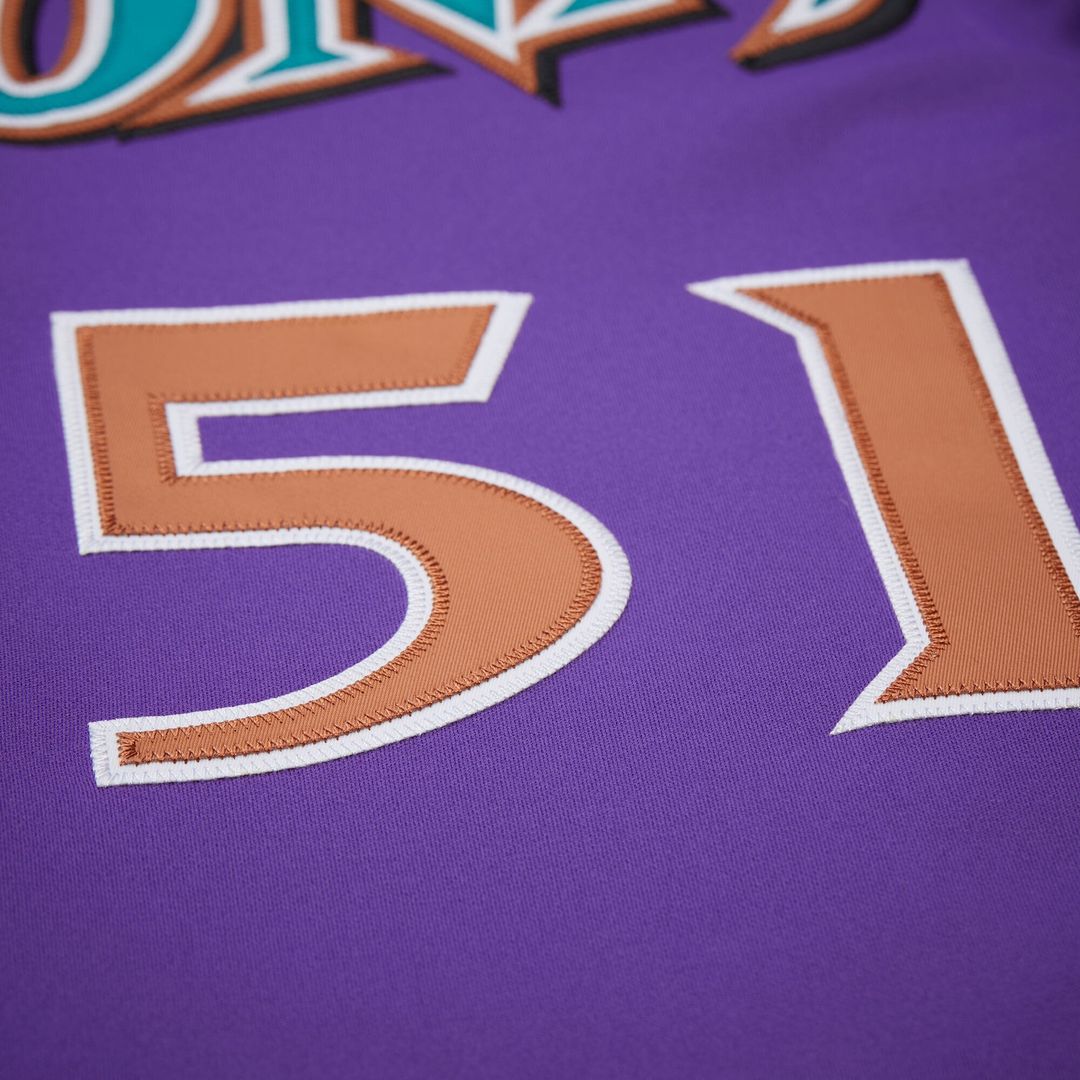 Arizona Diamondbacks Randy Johnson Mitchell & Ness Purple 2000 Throwback Authentic Jersey product image 7, provided for