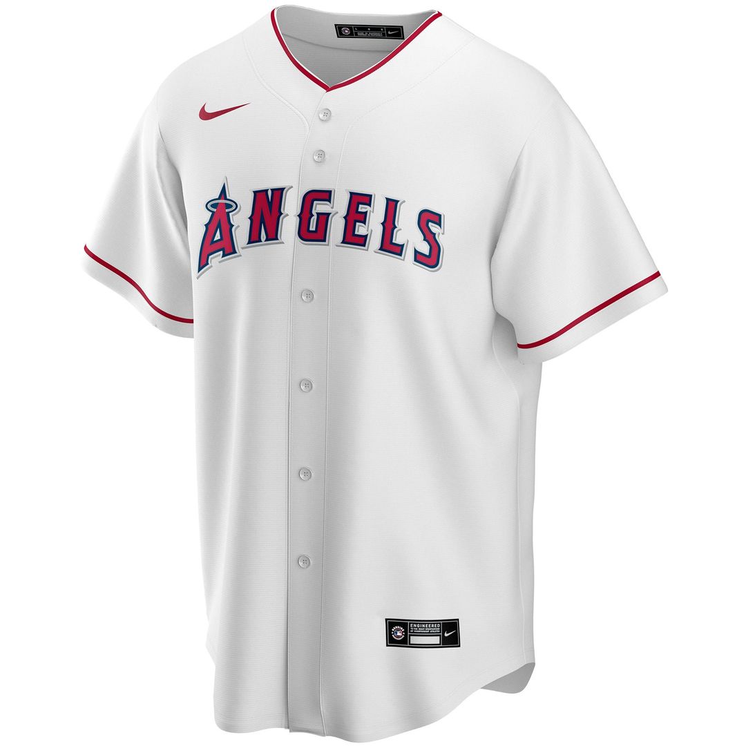 Los Angeles Angels Nike White Home Replica Custom Jersey product image 2, provided for visual reference and product detail