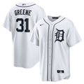 Detroit Tigers Riley Greene Nike White Replica Player Jersey product image 1, provided for visual reference and product