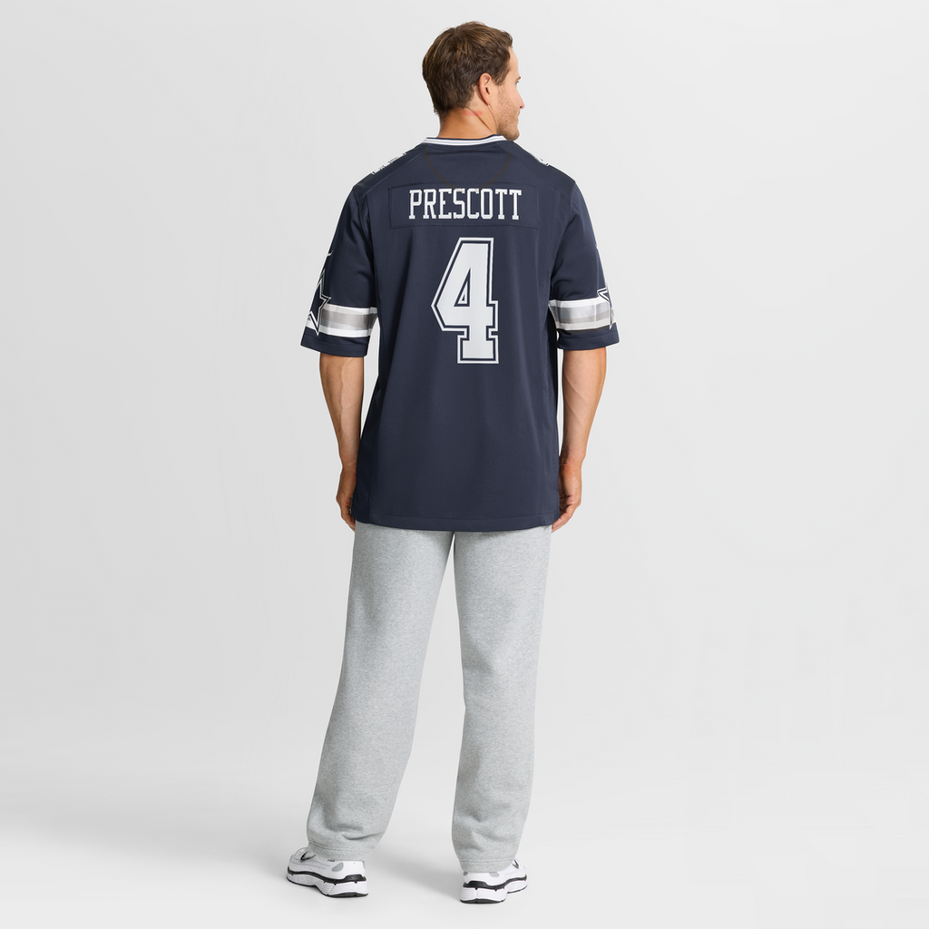Dallas Cowboys Dak Prescott Nike Navy Game Team Jersey product image 8, provided for visual reference and product detail