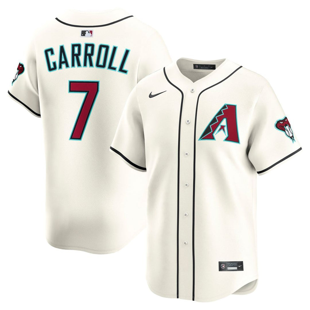 Arizona Diamondbacks Corbin Carroll Nike Cream Home Limited Player Jersey product image 4, provided for visual reference and