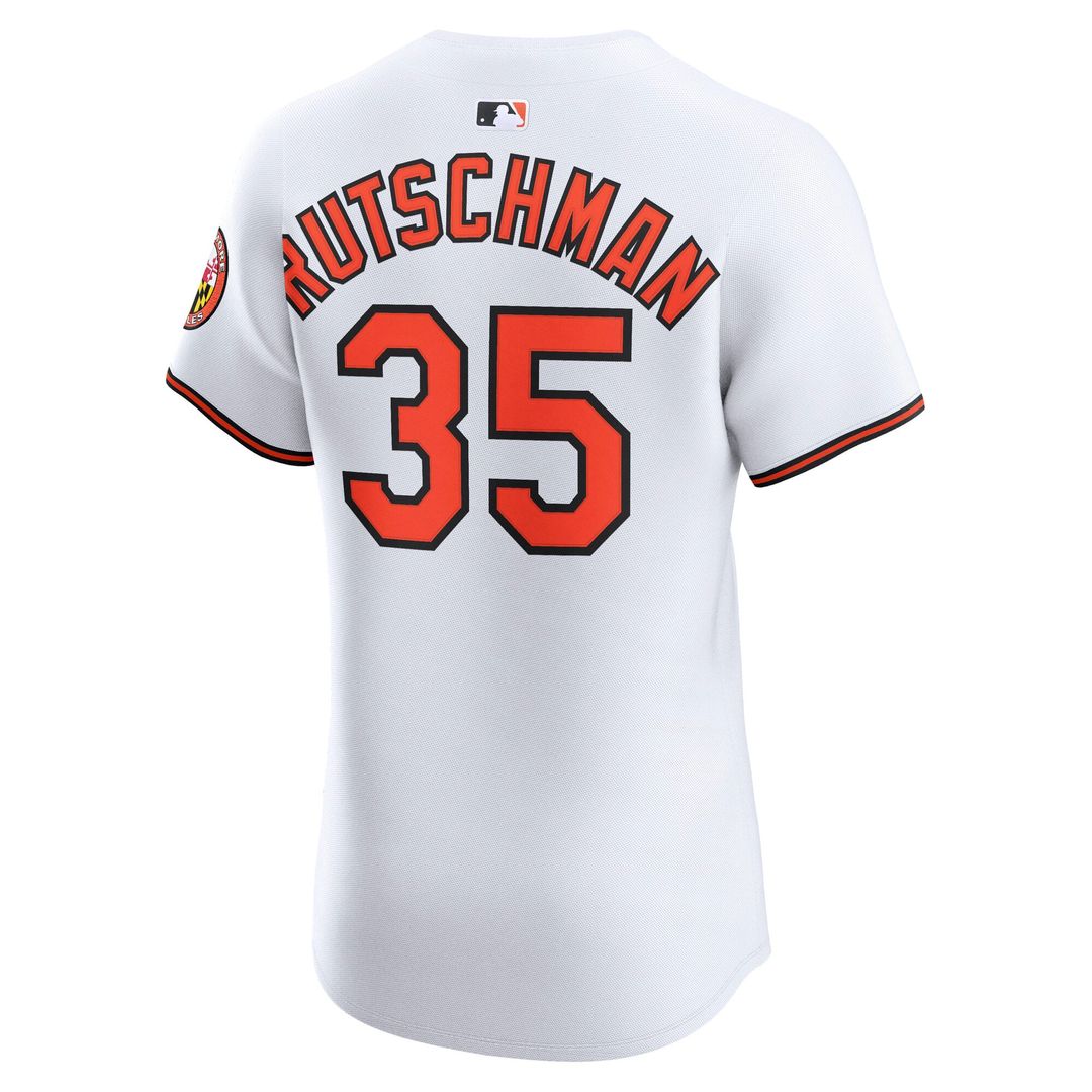 Baltimore Orioles Adley Rutschman Nike White Home Elite Jersey product image 3, provided for visual reference and product