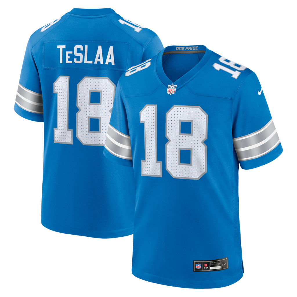 Detroit Lions Isaac TeSlaa Nike Black Alternate Game Player Jersey product image 13, provided for visual reference and