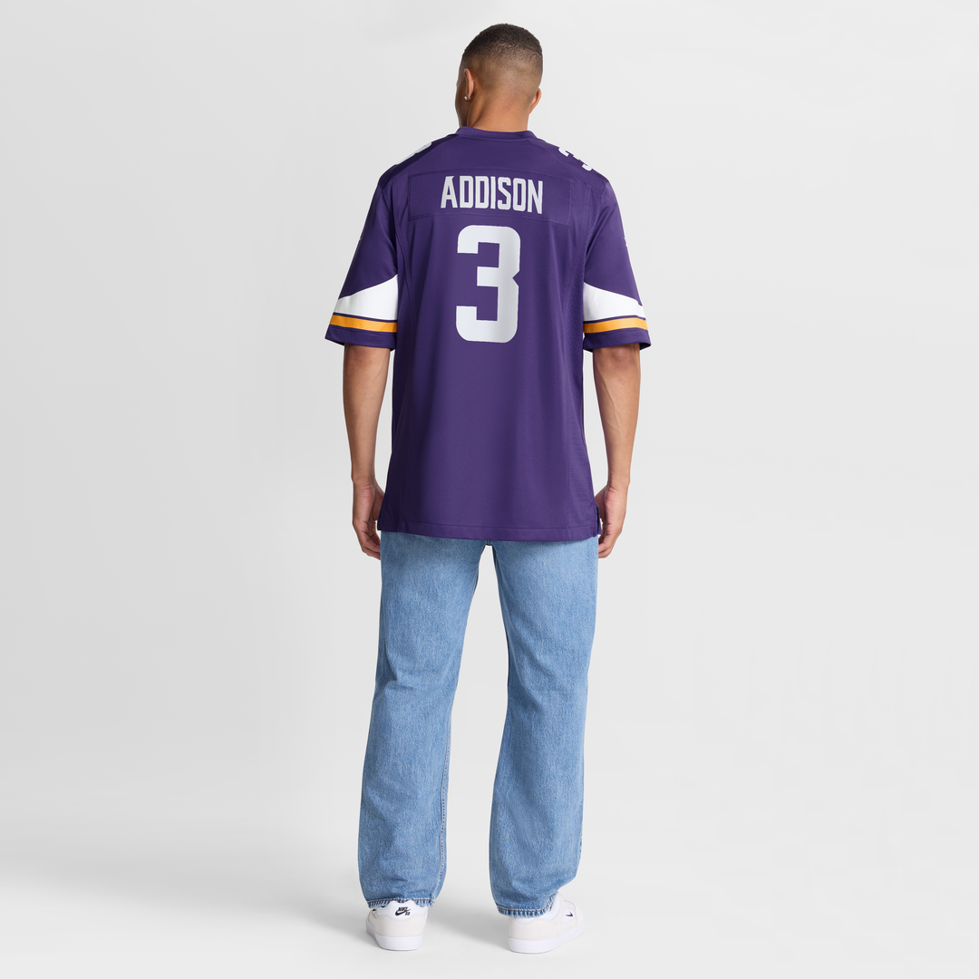 Minnesota Vikings Jordan Addison Nike White Alternate Game Player Jersey product image 14, provided for visual reference and