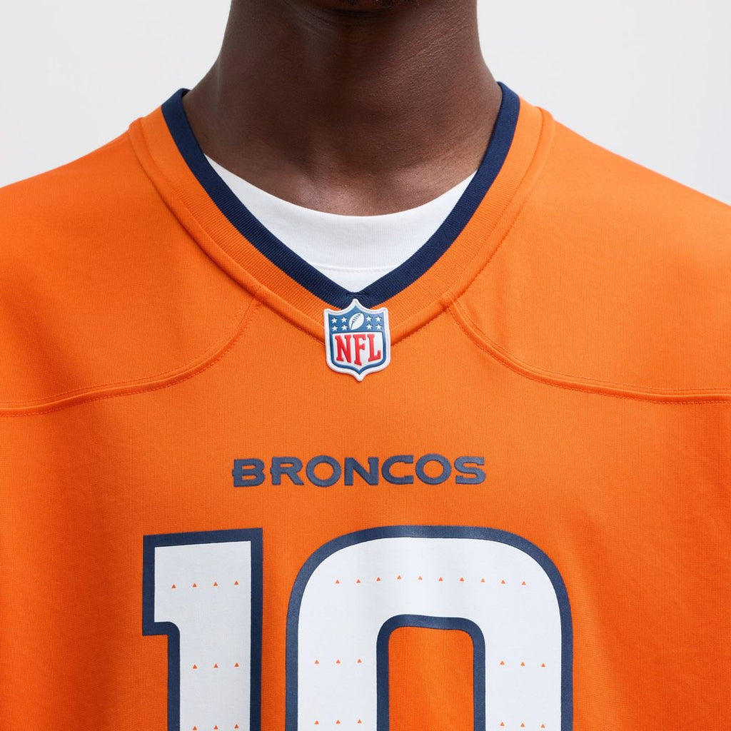 Denver Broncos Bo Nix Nike Orange Player Game Jersey product image 17, provided for visual reference and product detail