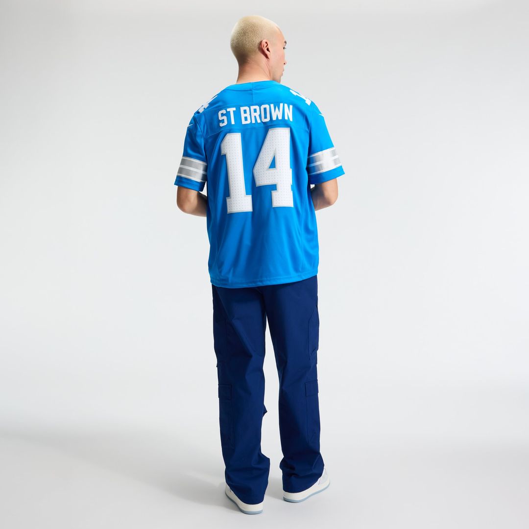 Detroit Lions Amon-Ra St. Brown Nike White Vapor F.U.S.E. Stitched Limited Jersey product image 11, provided for visual