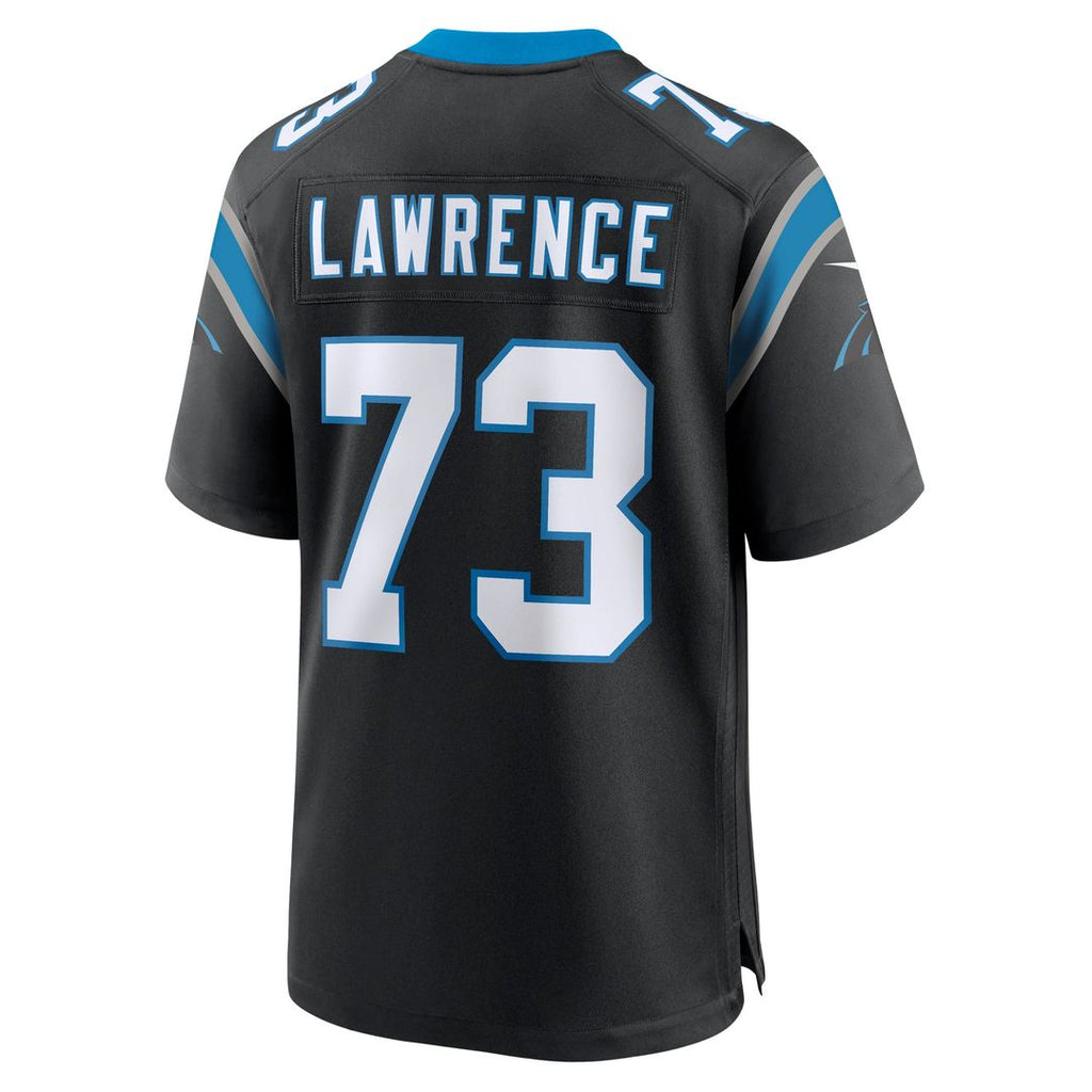 Carolina Panthers Rashard Lawrence Nike Black Game Jersey product image 3, provided for visual reference and product detail