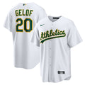 Athletics Zack Gelof Nike White Home Replica Jersey product image 1, provided for visual reference and product detail review