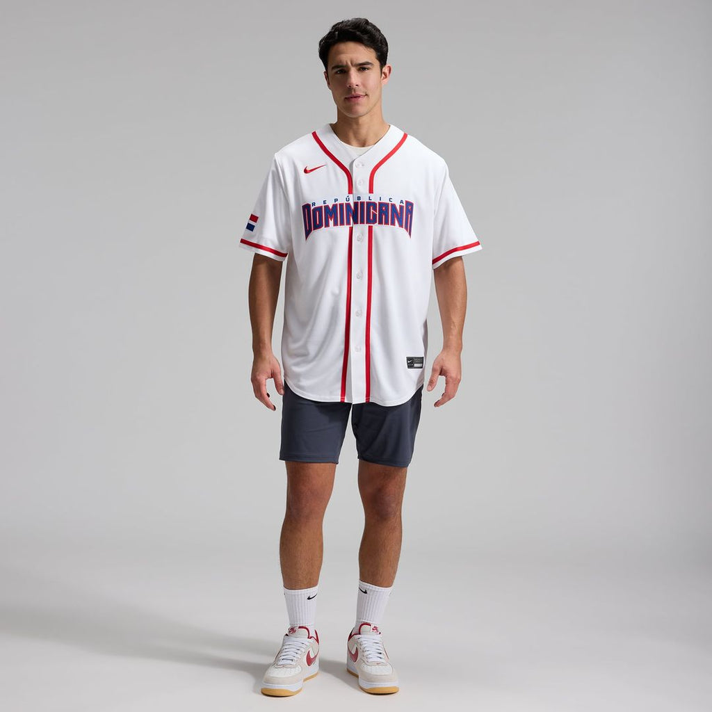 Dominican Republic Baseball Nike White 2026 World Baseball Classic Home Stadium Jersey product image 3, provided for visual