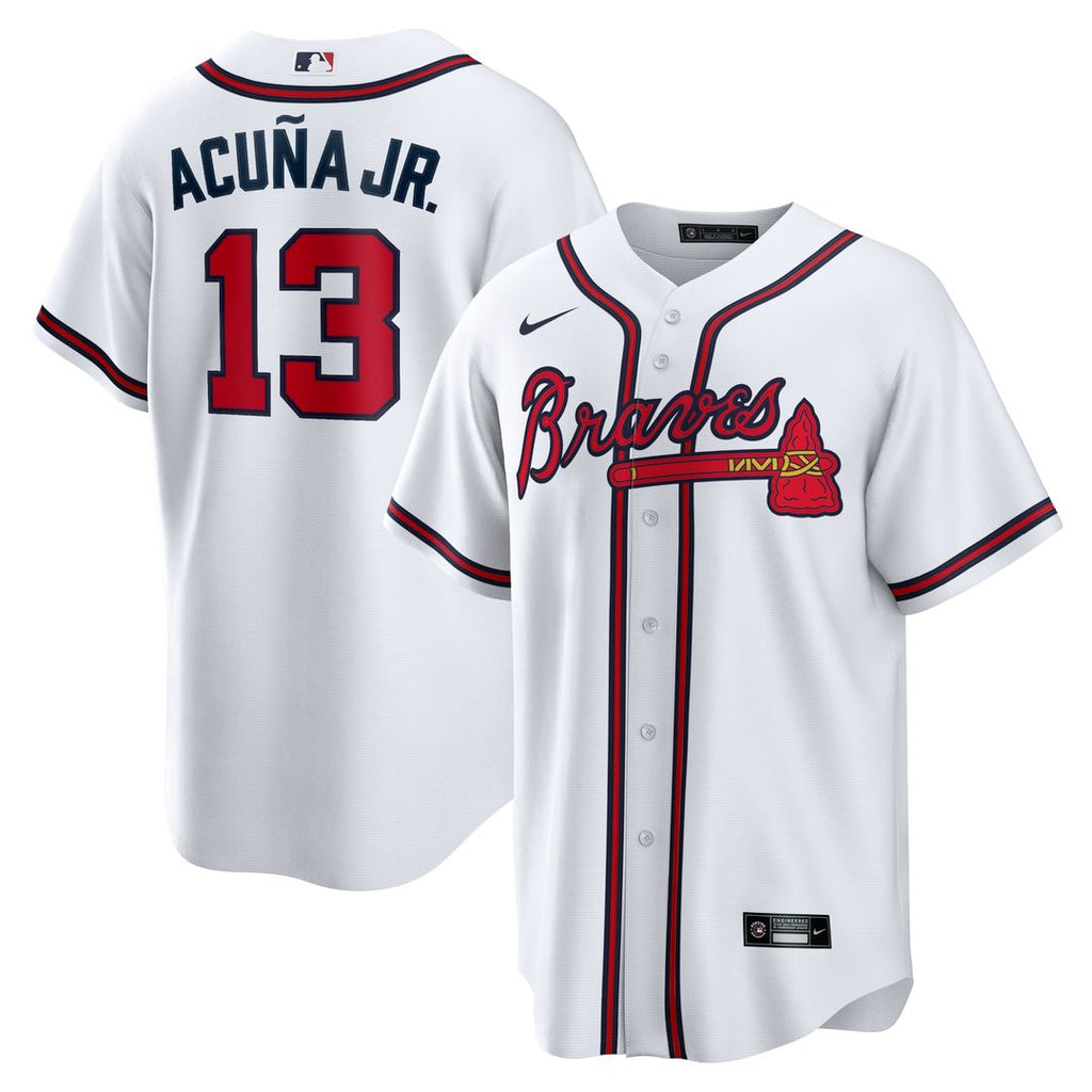 Atlanta Braves Ronald Acuna Jr. Nike White Home Replica Player Name Jersey product image 1, provided for visual reference