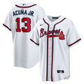 Atlanta Braves Ronald Acuna Jr. Nike White Home Replica Player Name Jersey product image 1, provided for visual reference
