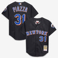 New York Mets Mike Piazza Mitchell & Ness Black Cooperstown Collection 2000 Batting Practice Jersey product image 1,