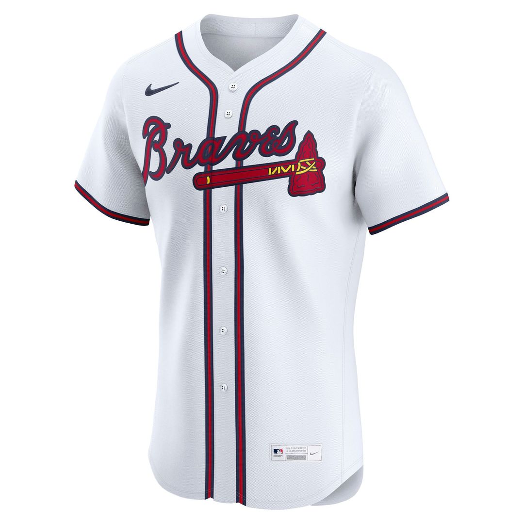 Atlanta Braves Ronald Acuña Jr. Nike White Home Elite Player Jersey product image 5, provided for visual reference and