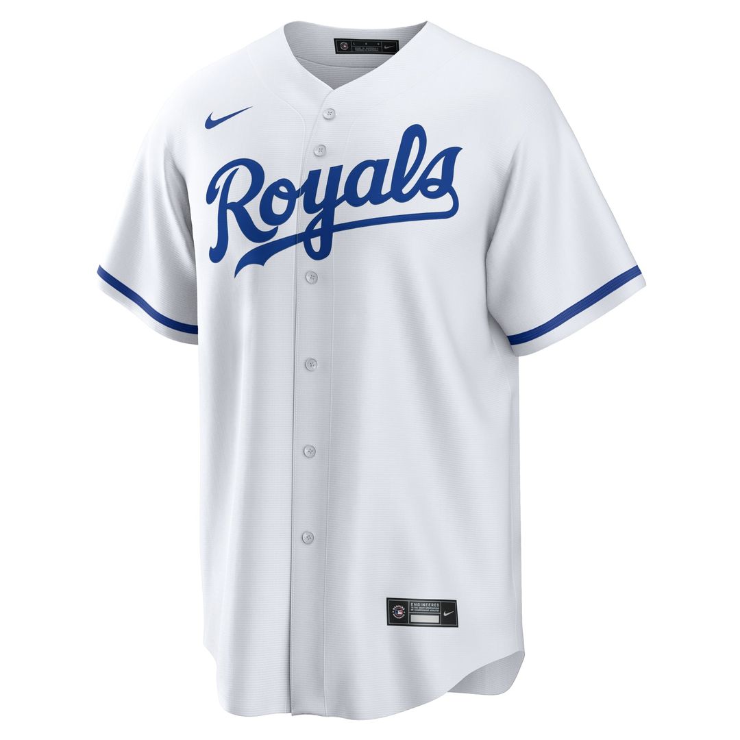 Kansas City Royals Maikel Garcia Nike White Home Replica Jersey product image 2, provided for visual reference and product