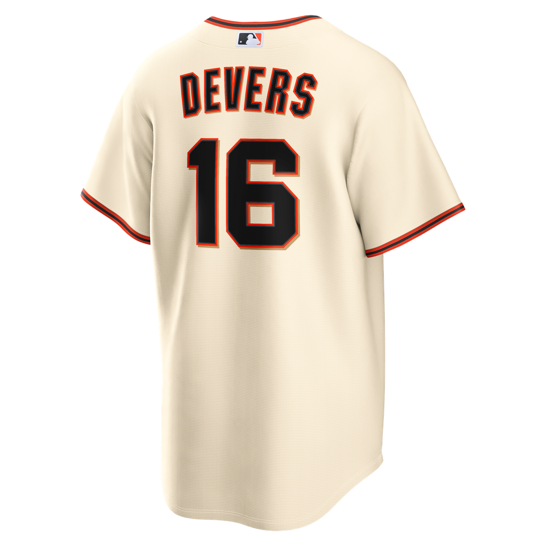 San Francisco Giants Rafael Devers Nike Cream Home Replica Jersey product image 3, provided for visual reference and product
