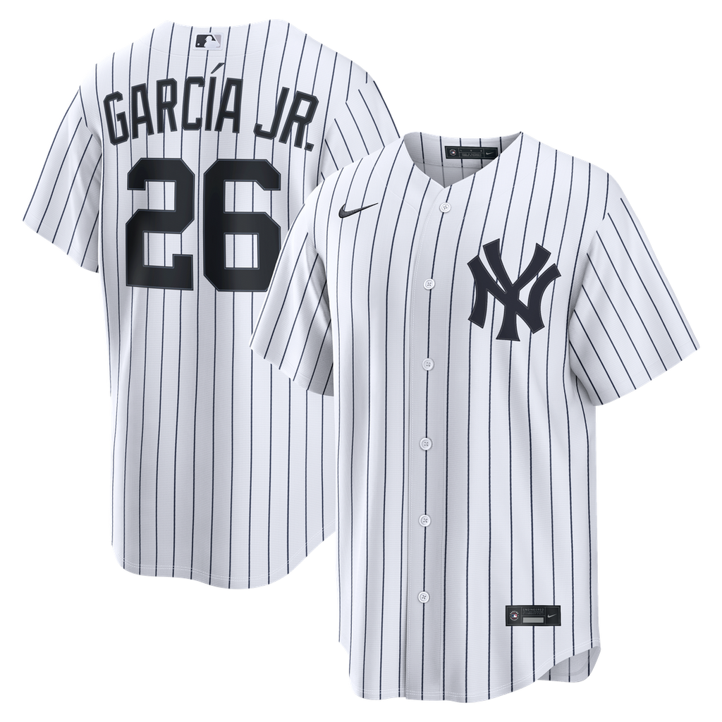 New York Yankees Luis García Jr. Nike White Home Replica Jersey product image 1, provided for visual reference and product