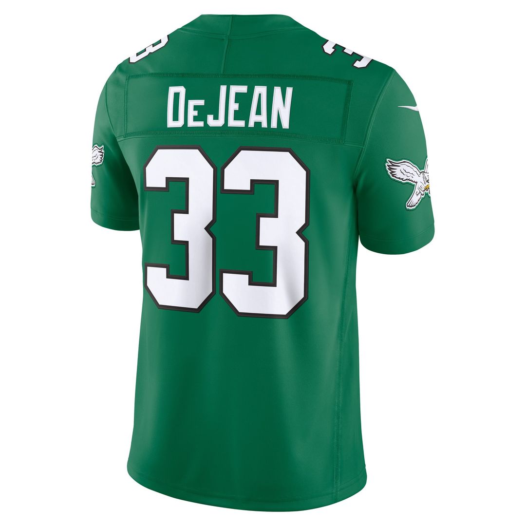 Philadelphia Eagles Cooper DeJean Nike Kelly Green Alternate Vapor F.U.S.E. Stitched Limited Jersey product image 3,