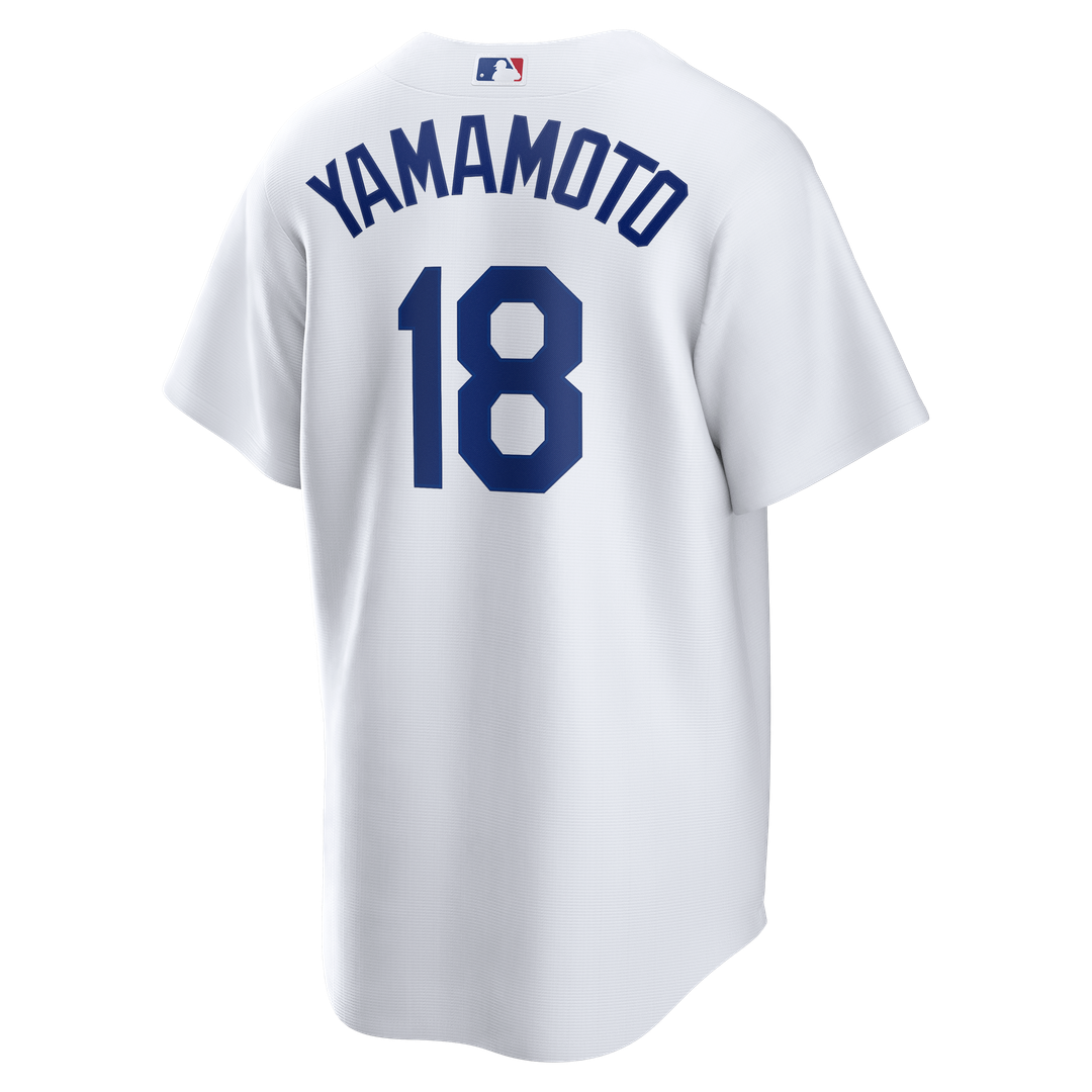Los Angeles Dodgers Yoshinobu Yamamoto Nike White Home Replica Jersey product image 3, provided for visual reference and