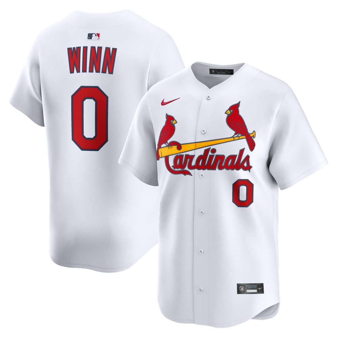St. Louis Cardinals Masyn Winn Nike White Home Limited Jersey product image 1, provided for visual reference and product