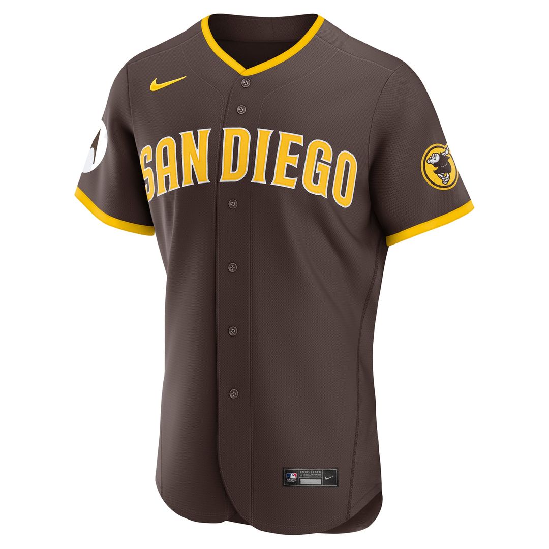 San Diego Padres Nike Khaki Alternate Sponsor Patch Authentic Jersey product image 8, provided for visual reference and